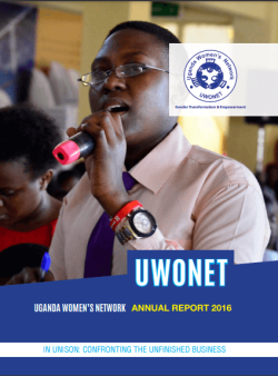 UWONET Annual Report 2016
