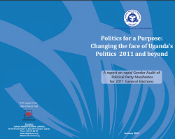 Politics for a Purpose- Changing the face of Ugandas politics 2011