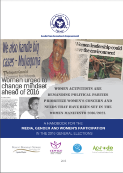 A HandBookf for the Media Gender and Women’s Participation in the 2016 General Elections (2015)