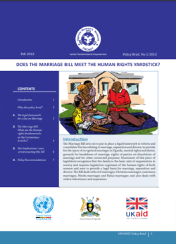 Does the Marriage Bill Meet the Human Rights Yardstick 2013