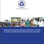 Experiences and Lessons in Reducing Vulnerability of Women and Girls  to Gender Based Violence GBV in Busoga Region 2014.