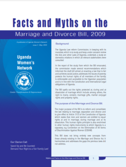Facts and Myths on the Marriage and Divorce Bill 2009 Issue1(2010)
