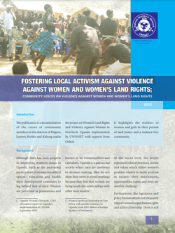 Fostering Local Activism Against Voilence Against Women and Women’s Land Rights 2015