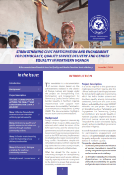 Strengthening Civic Participation and Engagement for Democracy Quality Service Delivery and Gender Equality in Northern Uganda 2014
