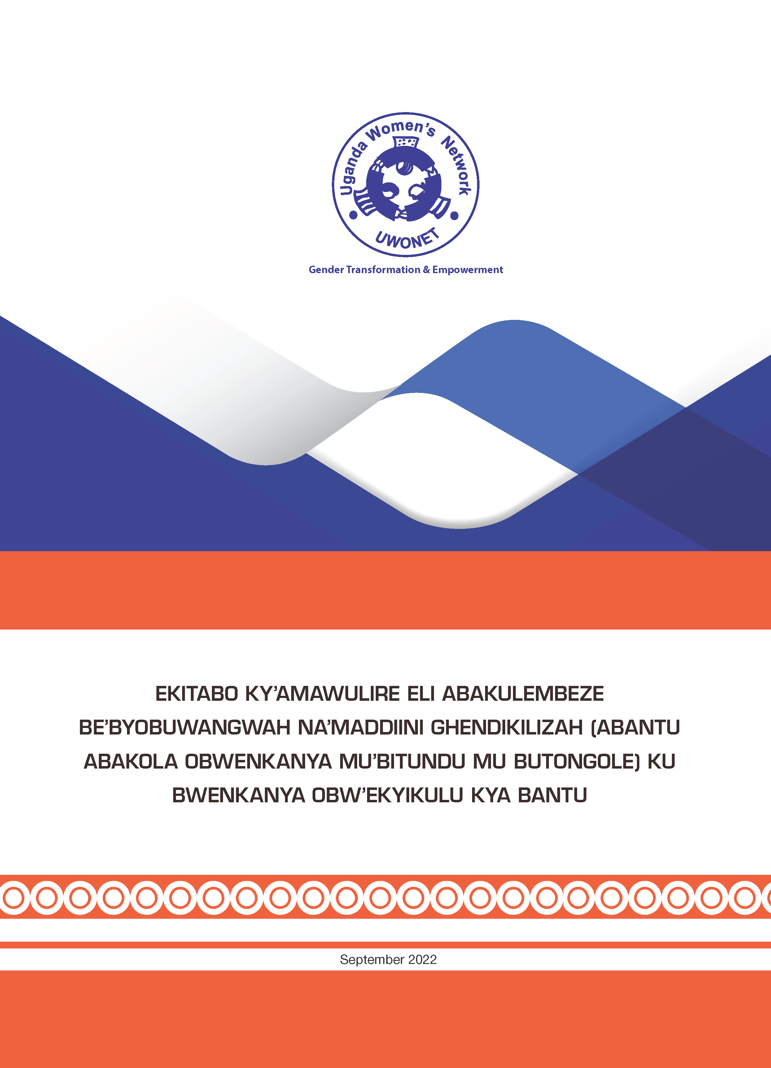 Information Guide for Cultural And Religious Leaders (Customary Informal Justice Actors) On Gender Responsive Justice (2022) Lusoga