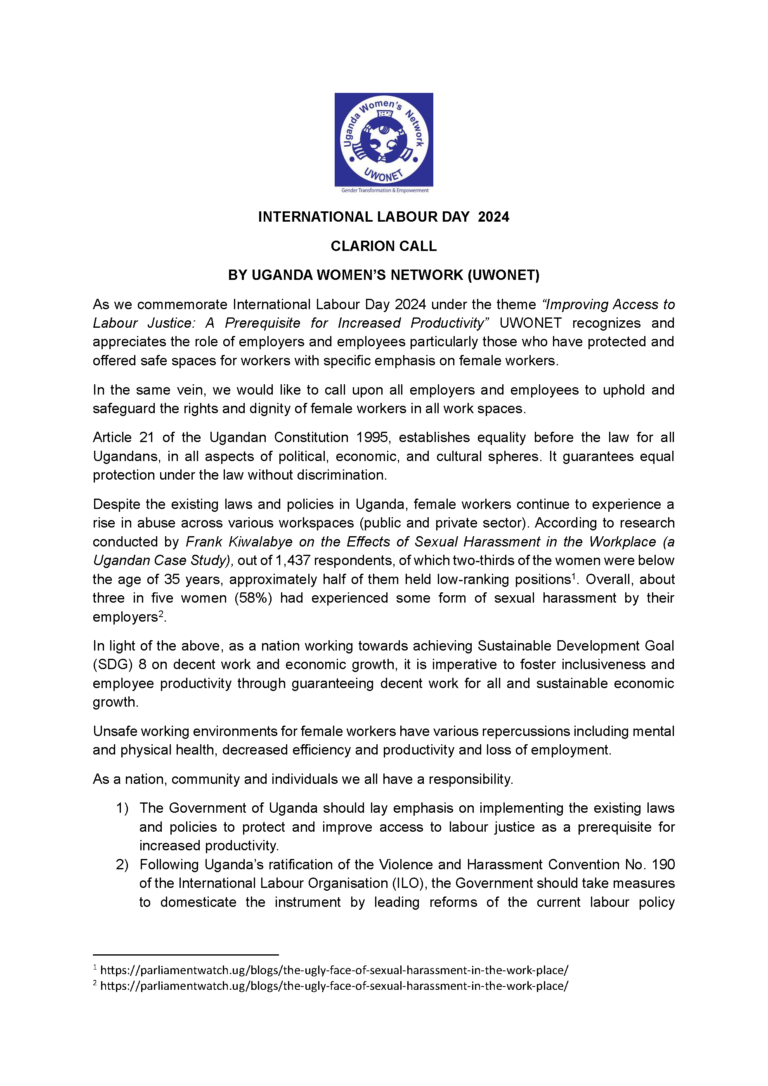 Clarion Call – International Labour Day (2024)