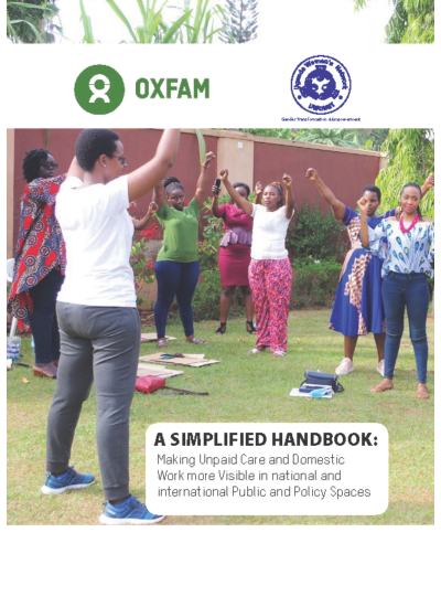 A Simplified Handbook Making Unpaid Care and Domestic Work more Visible in national and international Public and Policy Spaces (2023)