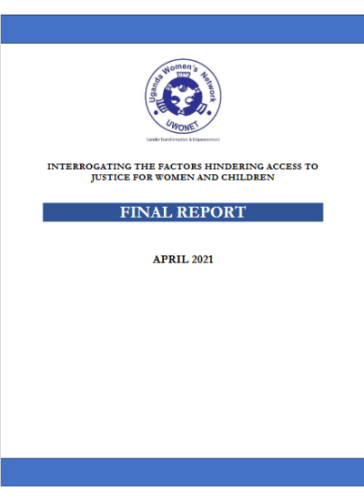 FACTORS HINDERING ACCESS TO JUSTICE FOR WOMEN AND CHILDREN (2021)