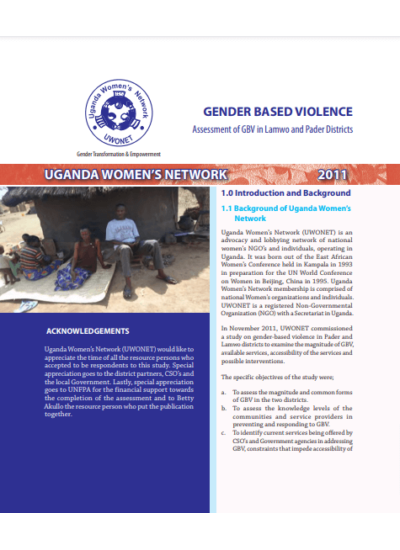 Gender Based Violence 2011