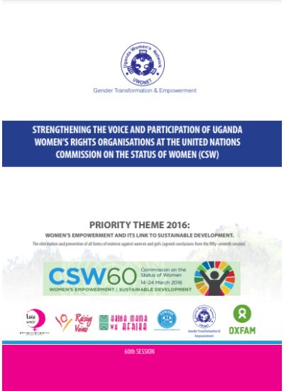 Strengthening the voice and participation of Uganda Women