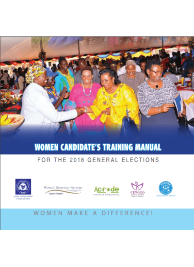 Women Candidates Training Manual for the Elections 1.0 (2016)